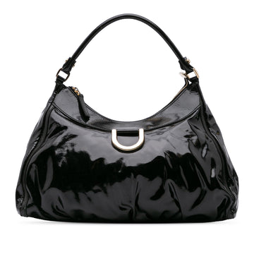 Gucci Patent Abbey D Ring Shoulder Bag