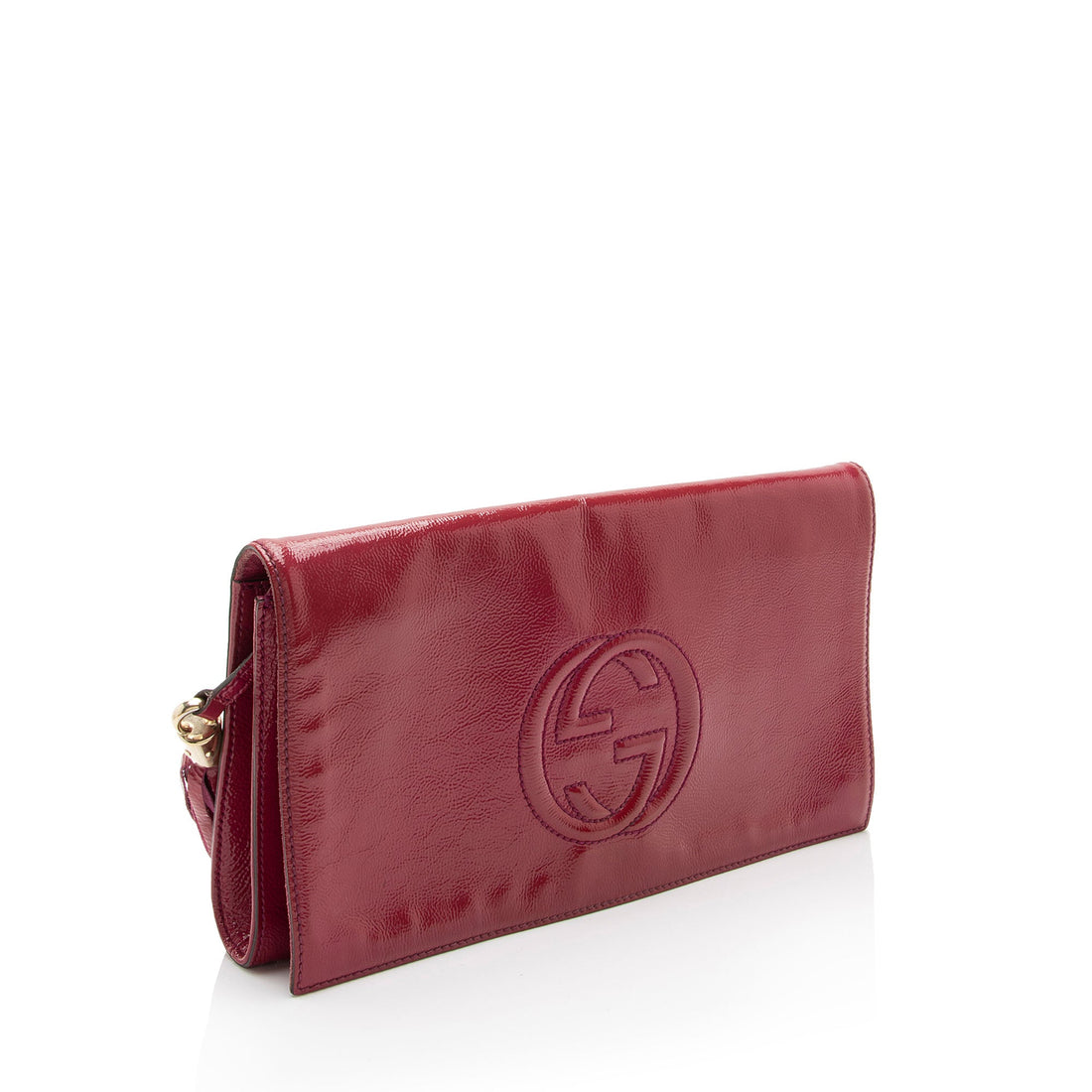Gucci Patent Leather Soho Clutch (SHF-Lou69h)