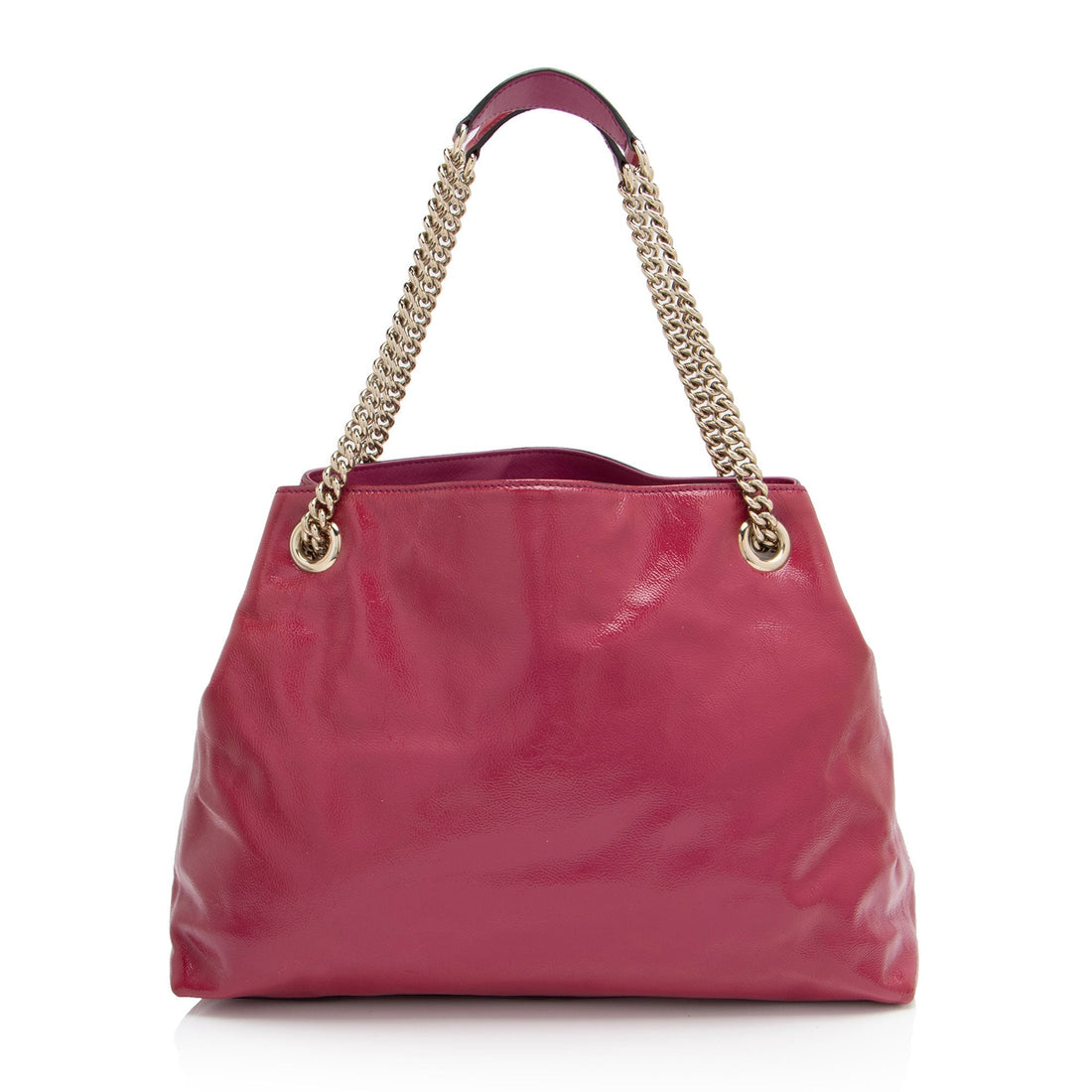 Gucci Patent Leather Soho Medium Shoulder Bag