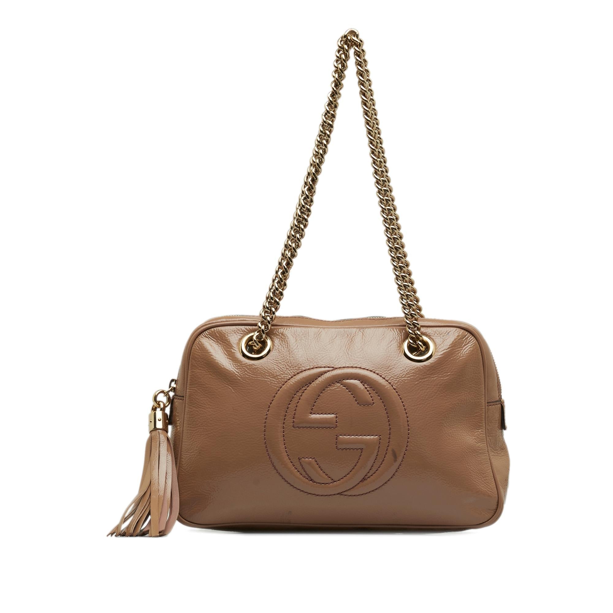 Gucci Patent Soho Chain Shoulder Bag (SHG-5O1EoQ)