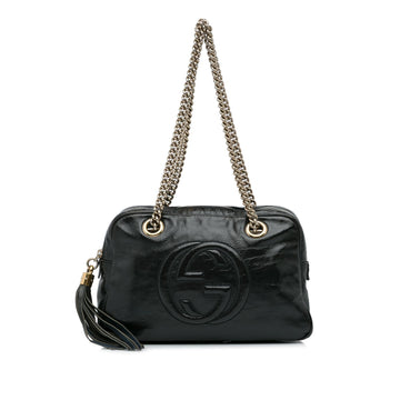 Gucci Patent Soho Chain Shoulder Bag (SHG-EHEZ8m)