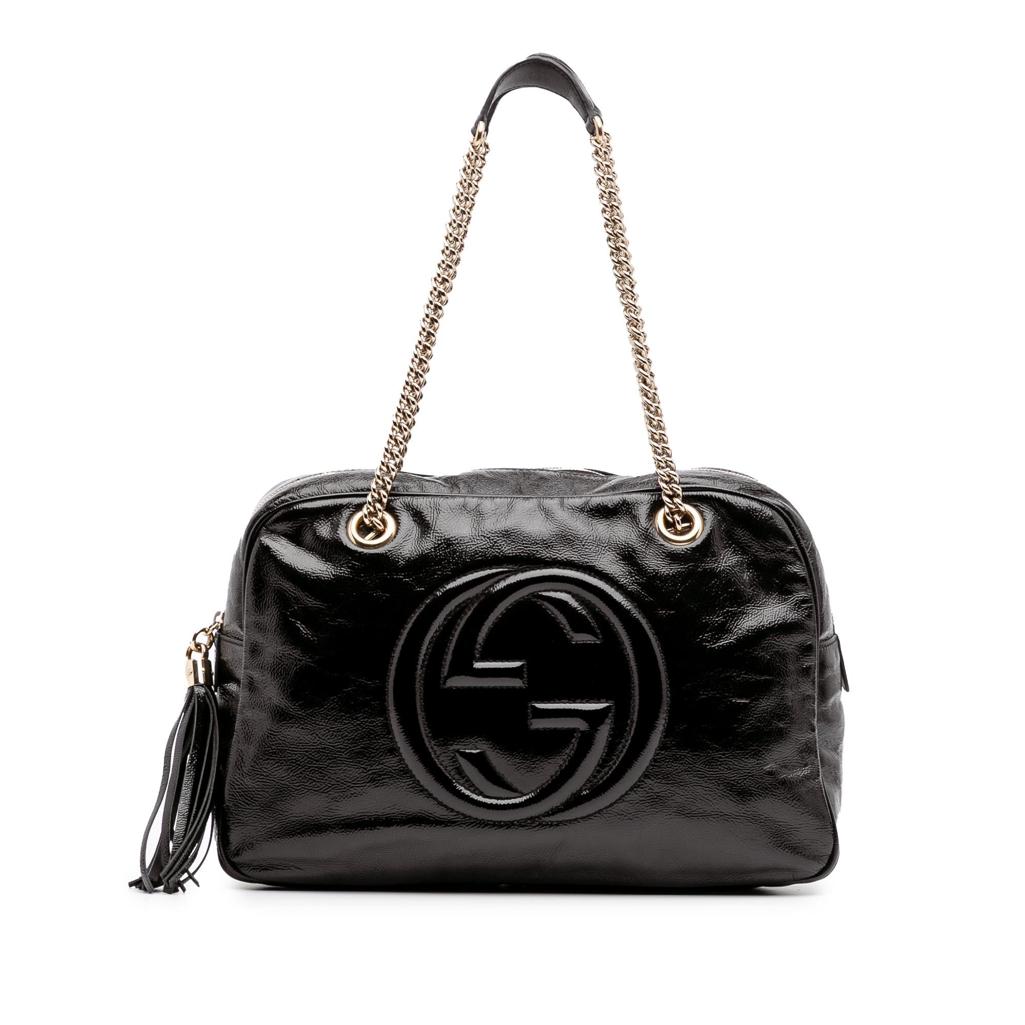 Gucci Patent Soho Chain Shoulder Bag