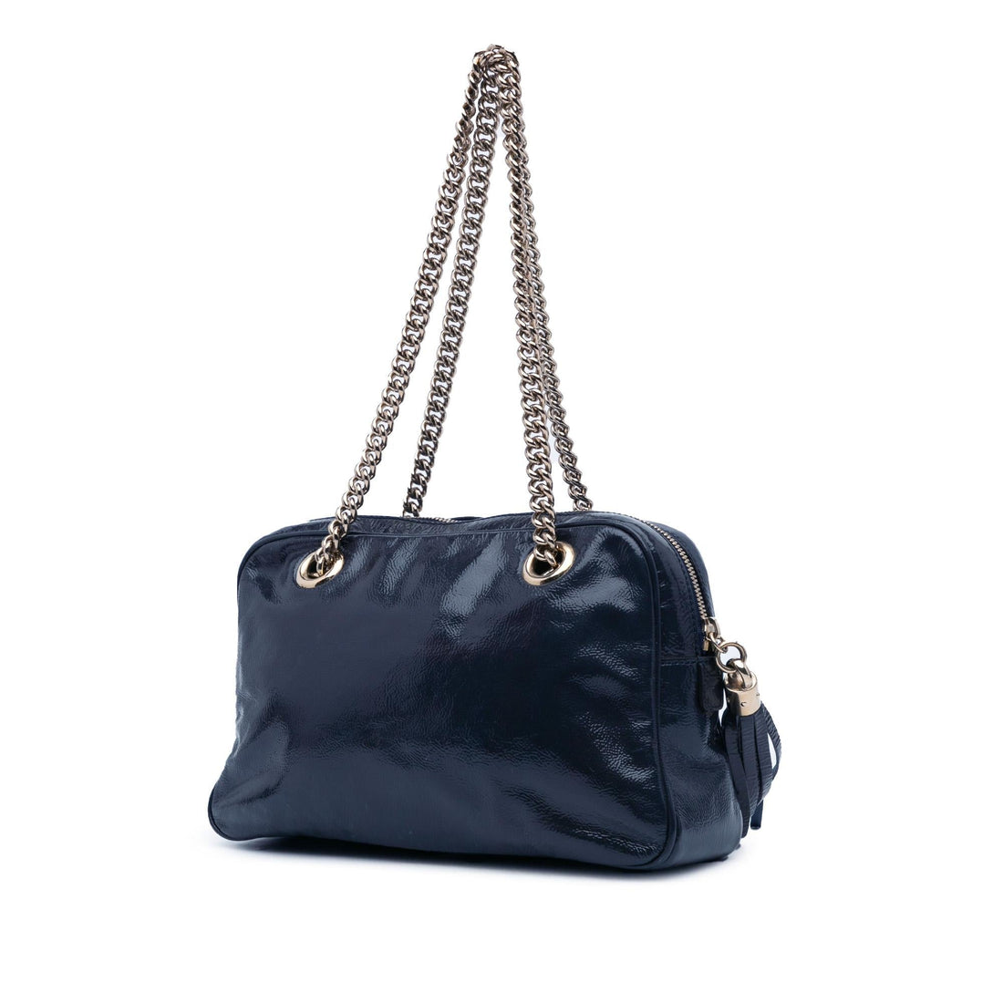 Gucci Patent Soho Chain Zip Shoulder Bag