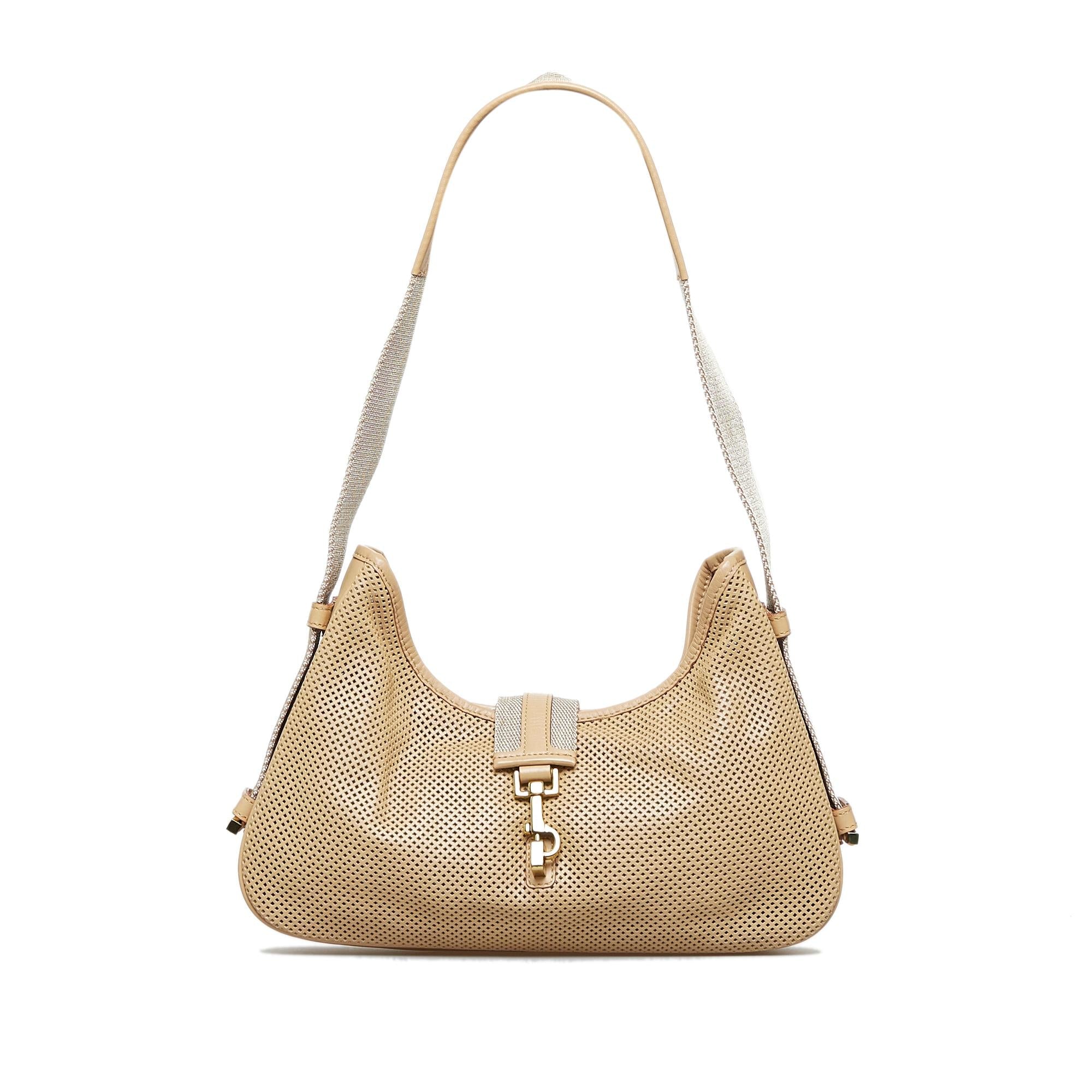 Gucci Perforated Jackie Shoulder Bag (SHG-FHA5EO)
