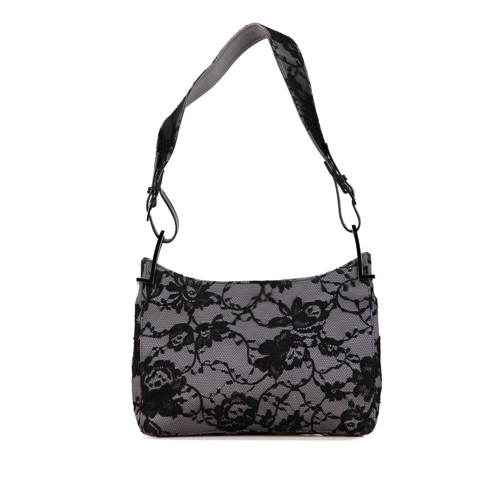 Gucci Satin Floral Lace Shoulder Bag