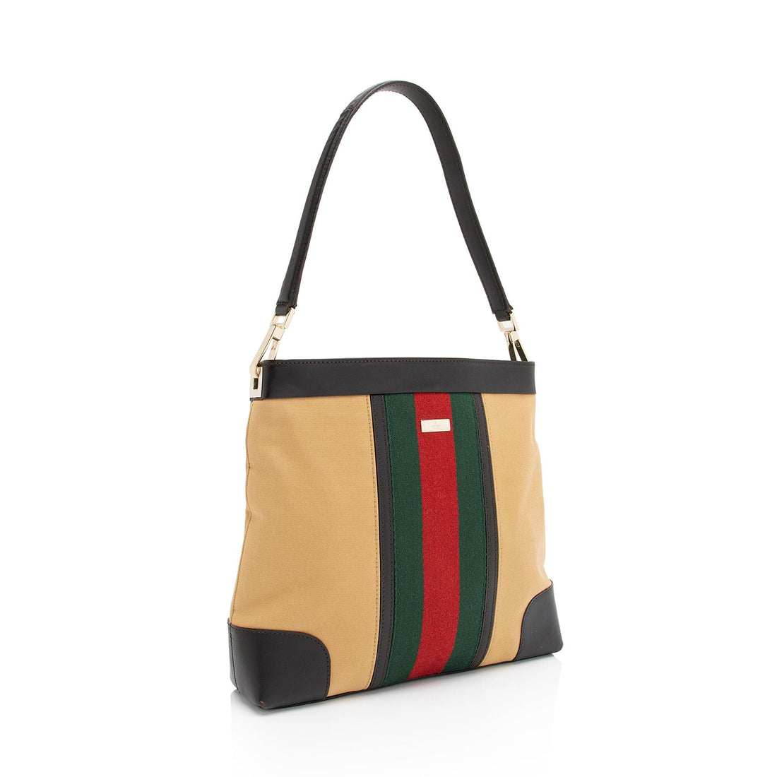 Gucci Canvas Web Shoulder Bag (SHF-KhYFg1)