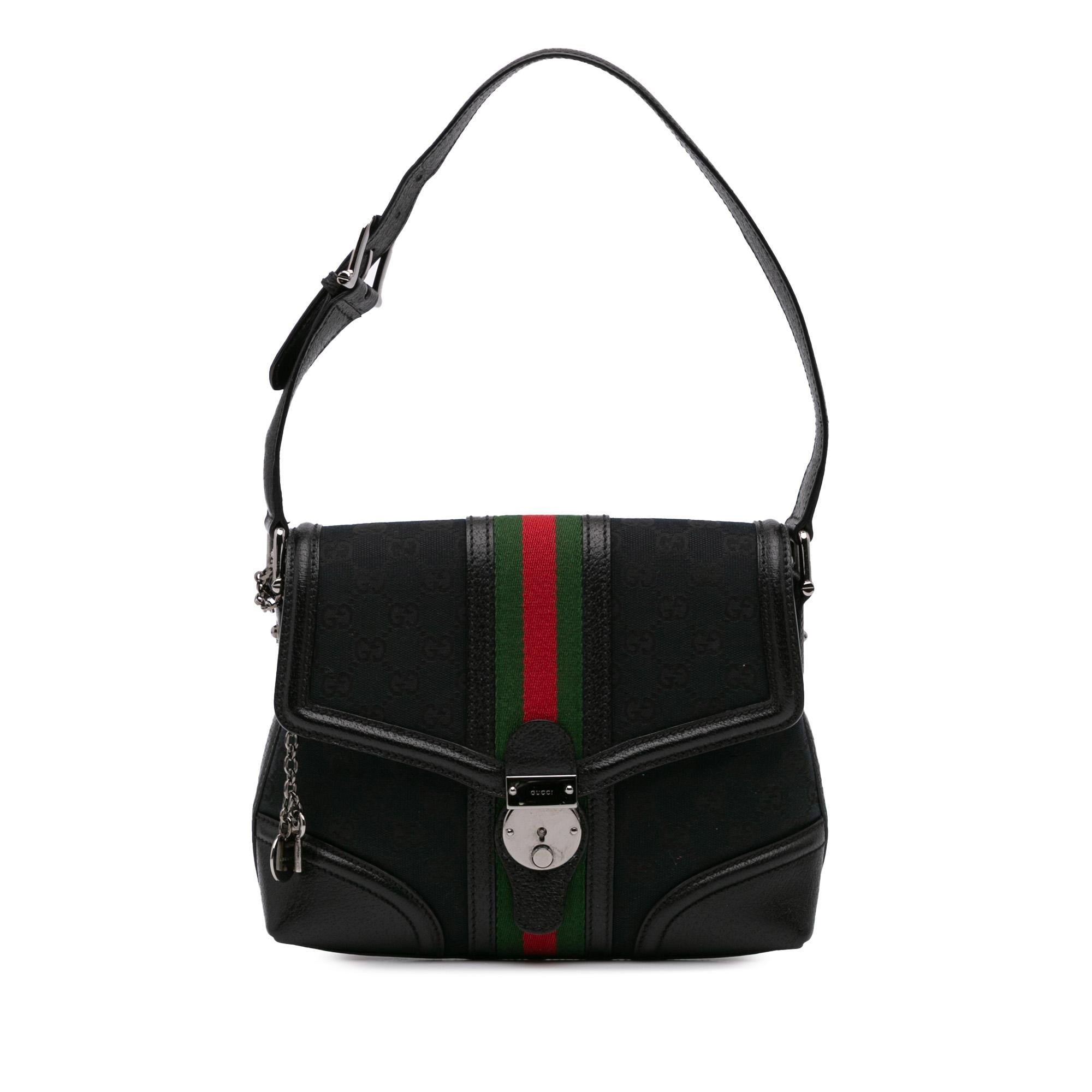 Gucci Small GG Canvas Web Treasure Shoulder Bag
