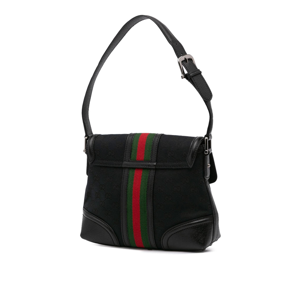 Gucci Small GG Canvas Web Treasure Shoulder Bag