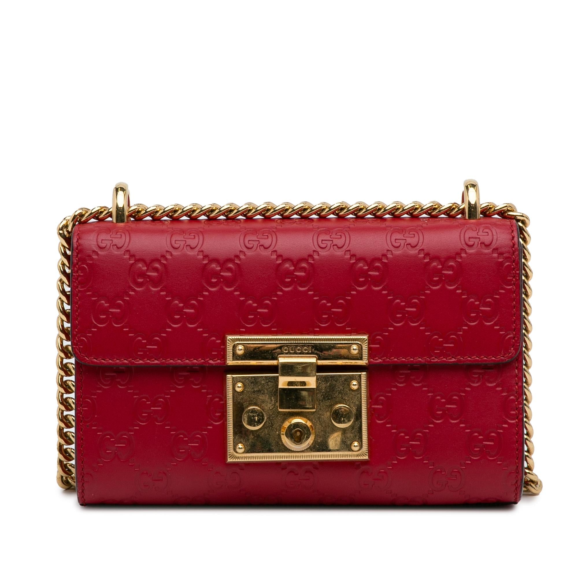 Gucci Small Guccissima Padlock Shoulder Bag (SHG-XCo2UJ)