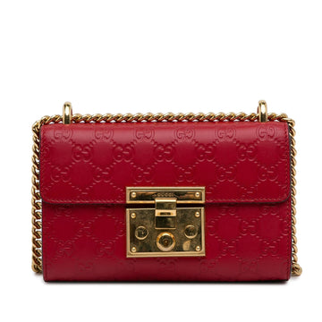 Gucci Small Guccissima Padlock Shoulder Bag (SHG-XCo2UJ)