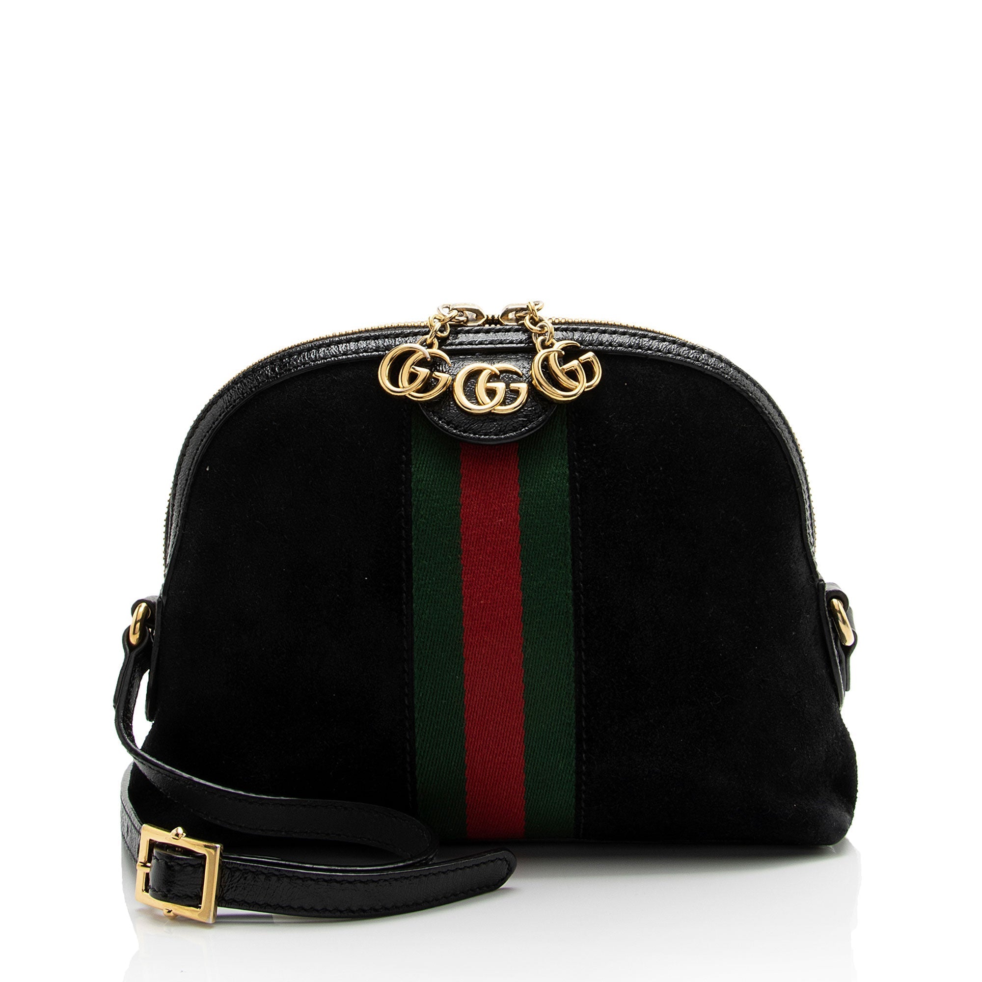 Gucci Suede Ophidia Dome Small Shoulder Bag (SHF-BDjB7x)