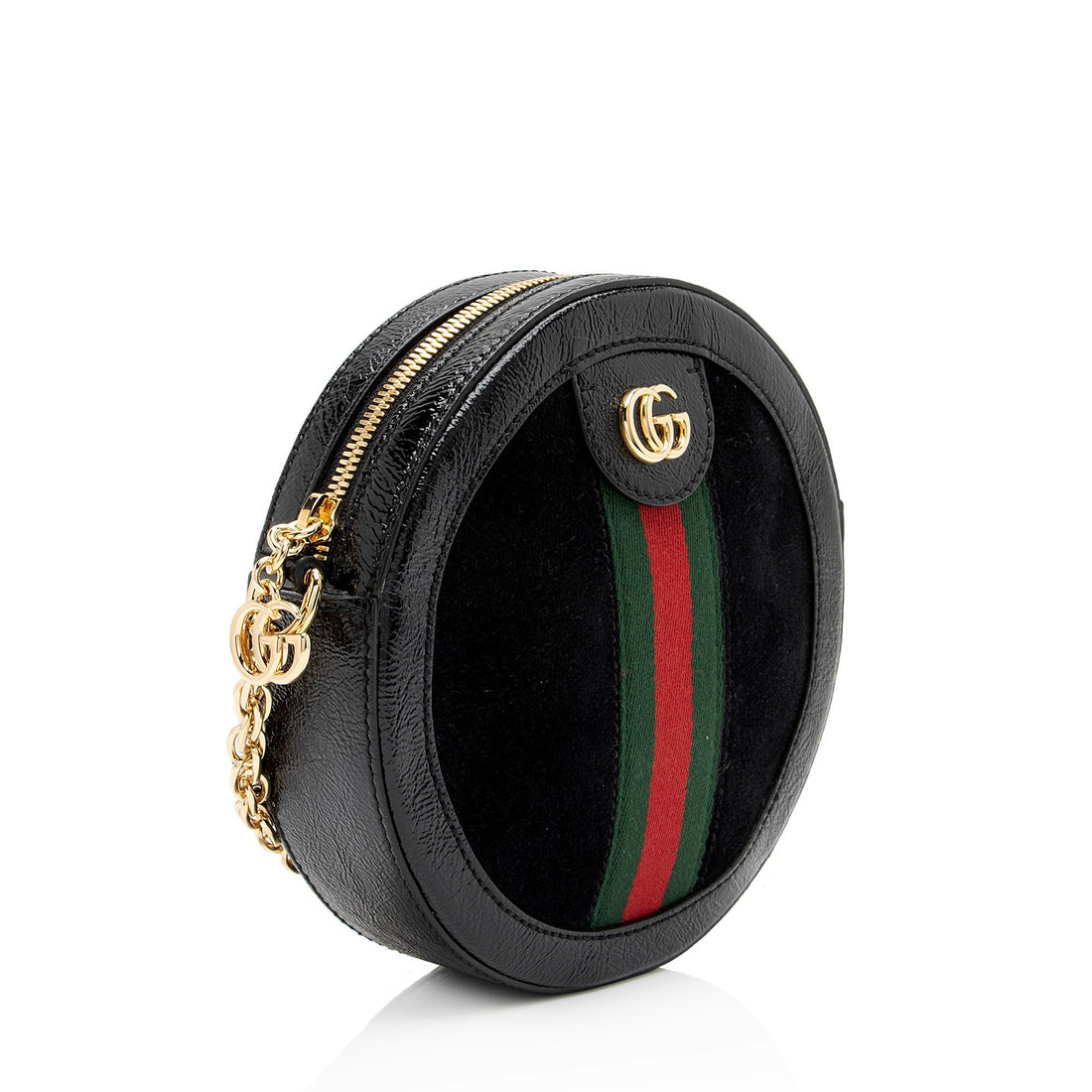 Gucci Suede Ophidia Round Mini Shoulder Bag (SHF-8Zp3I1)