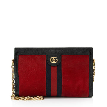 Gucci Suede Ophidia Small Shoulder Bag (SHF-BWJZkP)