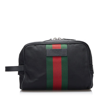 Gucci Techno Web Canvas Clutch (SHG-ZIsgog)