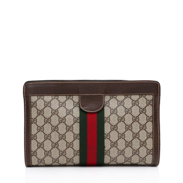 Gucci Vintage GG Plus Web Clutch (SHF-KLWssC)