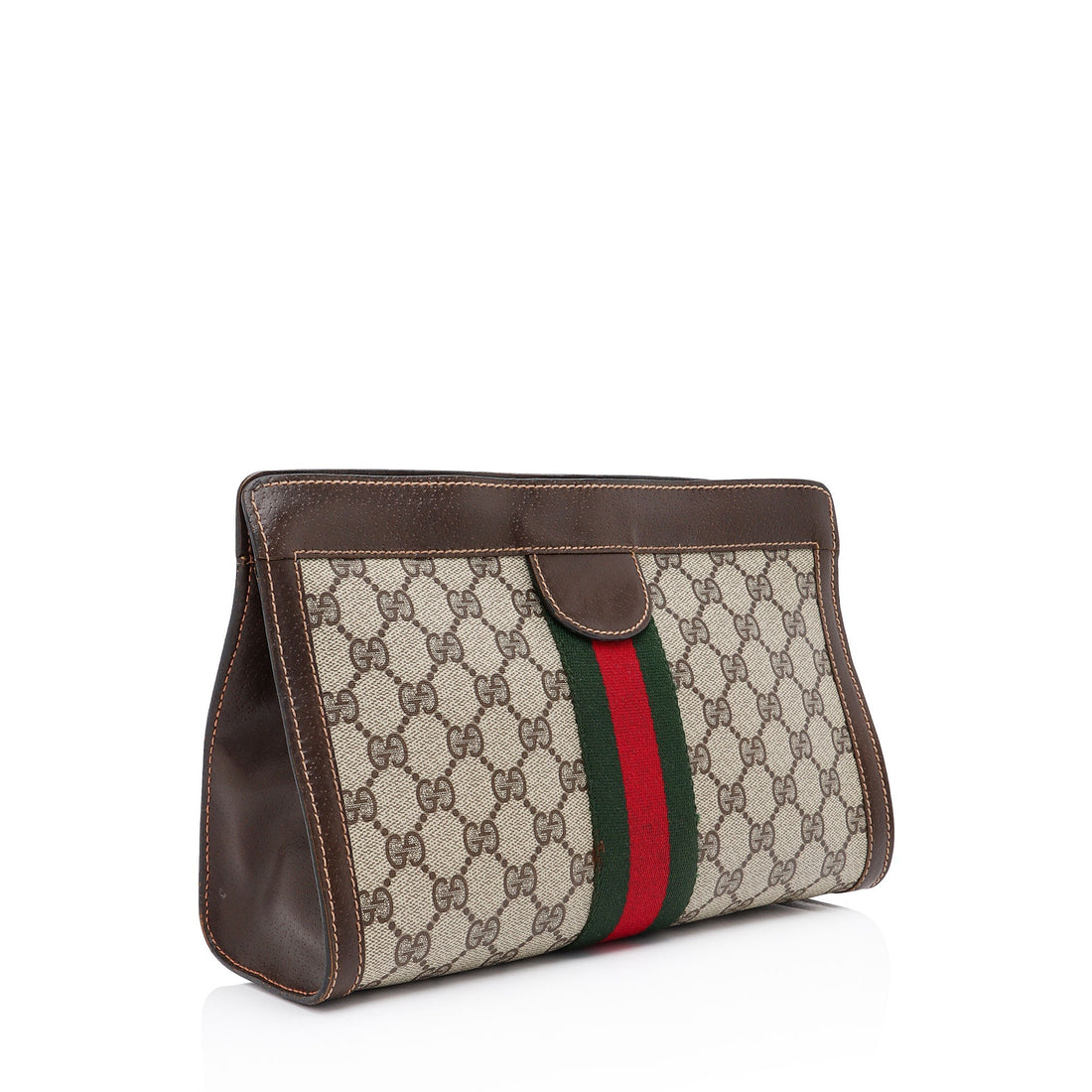 Gucci Vintage GG Plus Web Clutch (SHF-KLWssC)