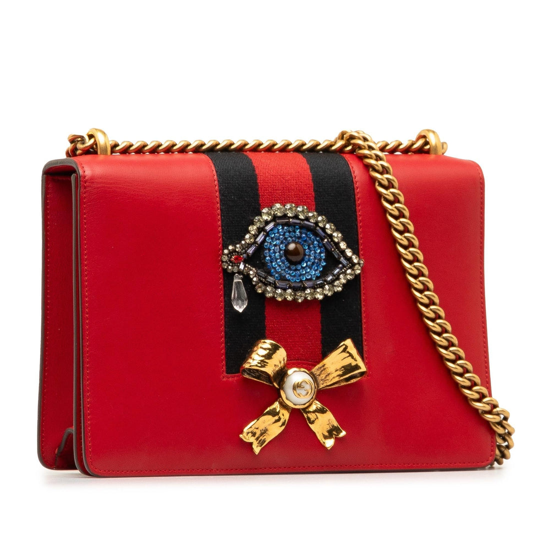 Gucci Web Peony Shoulder Bag (SHG-SqJUEA)