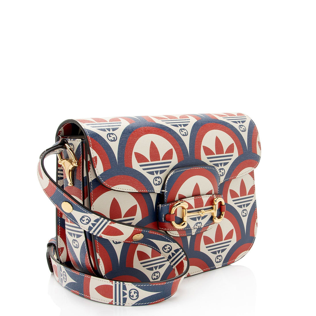Gucci x Adidas Calfskin Interlocking G Horsebit 1955 Small Shoulder Bag