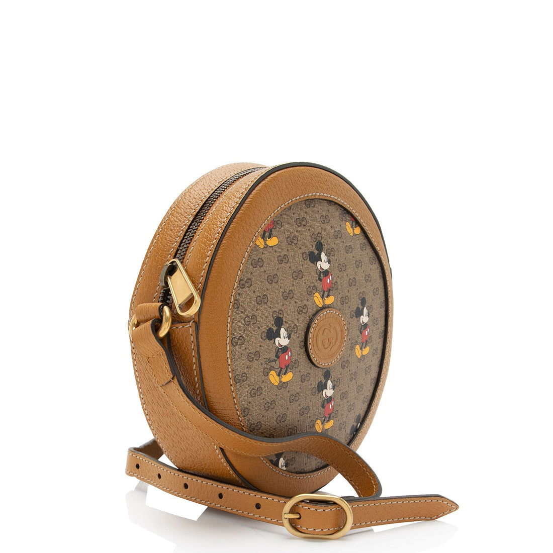 Gucci x Disney Micro GG Canvas Mickey Mouse Round Shoulder Bag (SHF-U62Lrn)