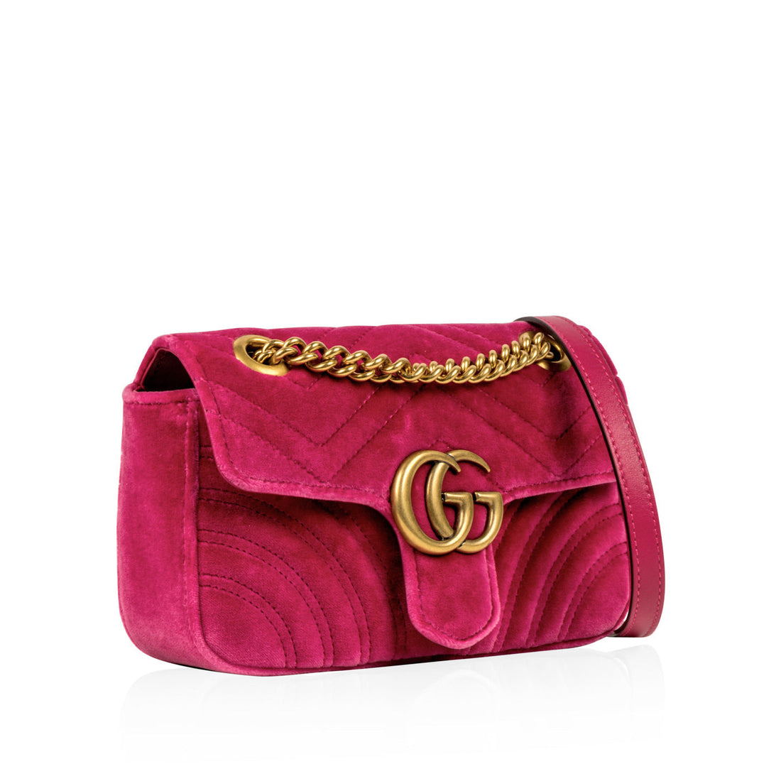 Gucci Mini Velvet Marmont - Fuschia