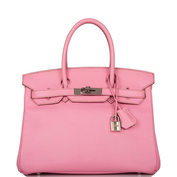 Hermes Birkin 30 Bubblegum 5P Epsom Palladium Hardware