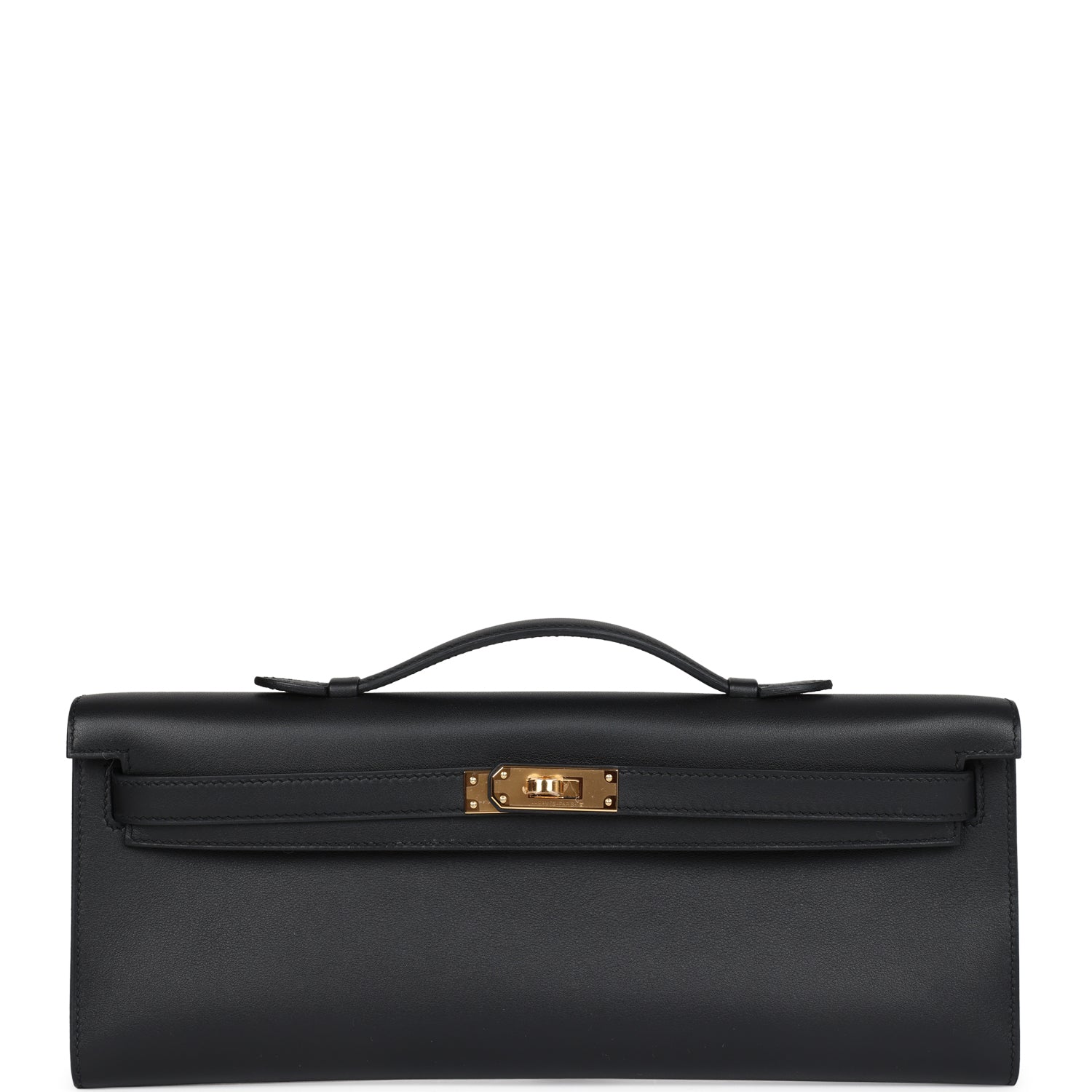 Hermes Kelly Cut Black Swift Gold Hardware
