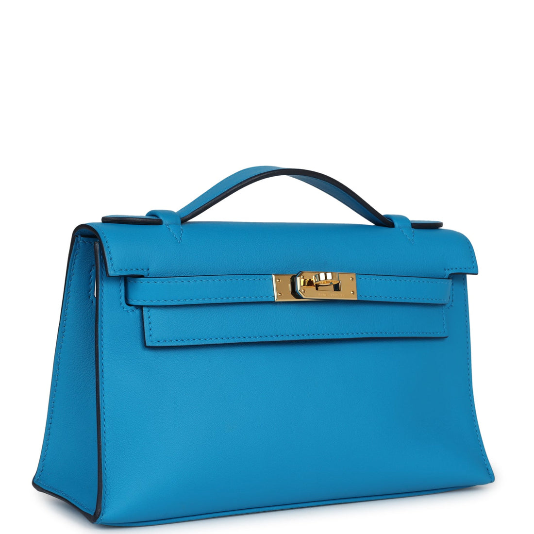 Hermes Kelly Pochette Bleu Frida Swift Gold Hardware