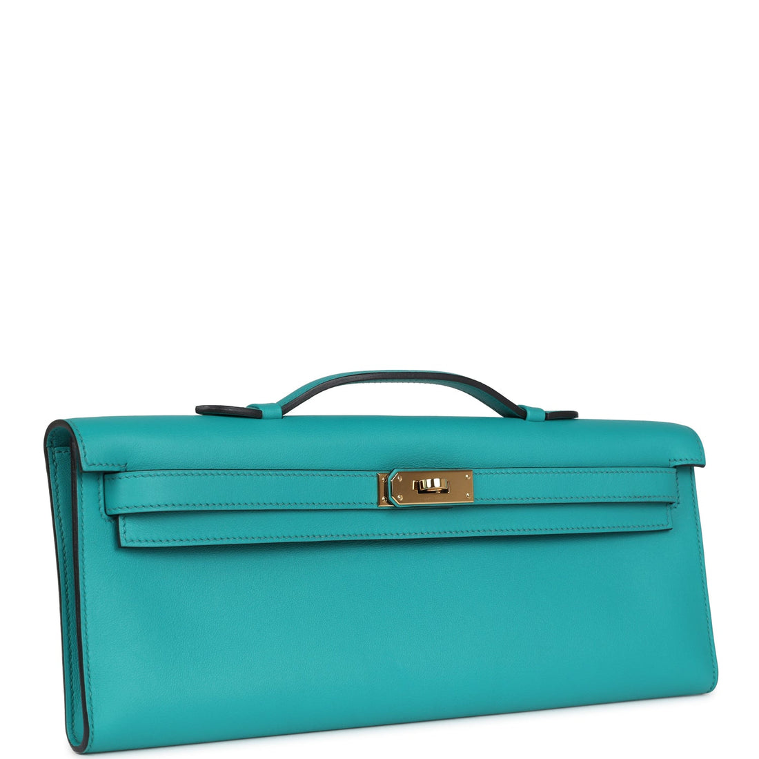 Hermes Kelly Cut Bleu Paon Swift Gold Hardware