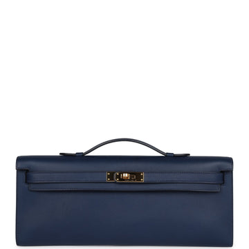Hermes Kelly Cut Bleu Navy Swift Gold Hardware
