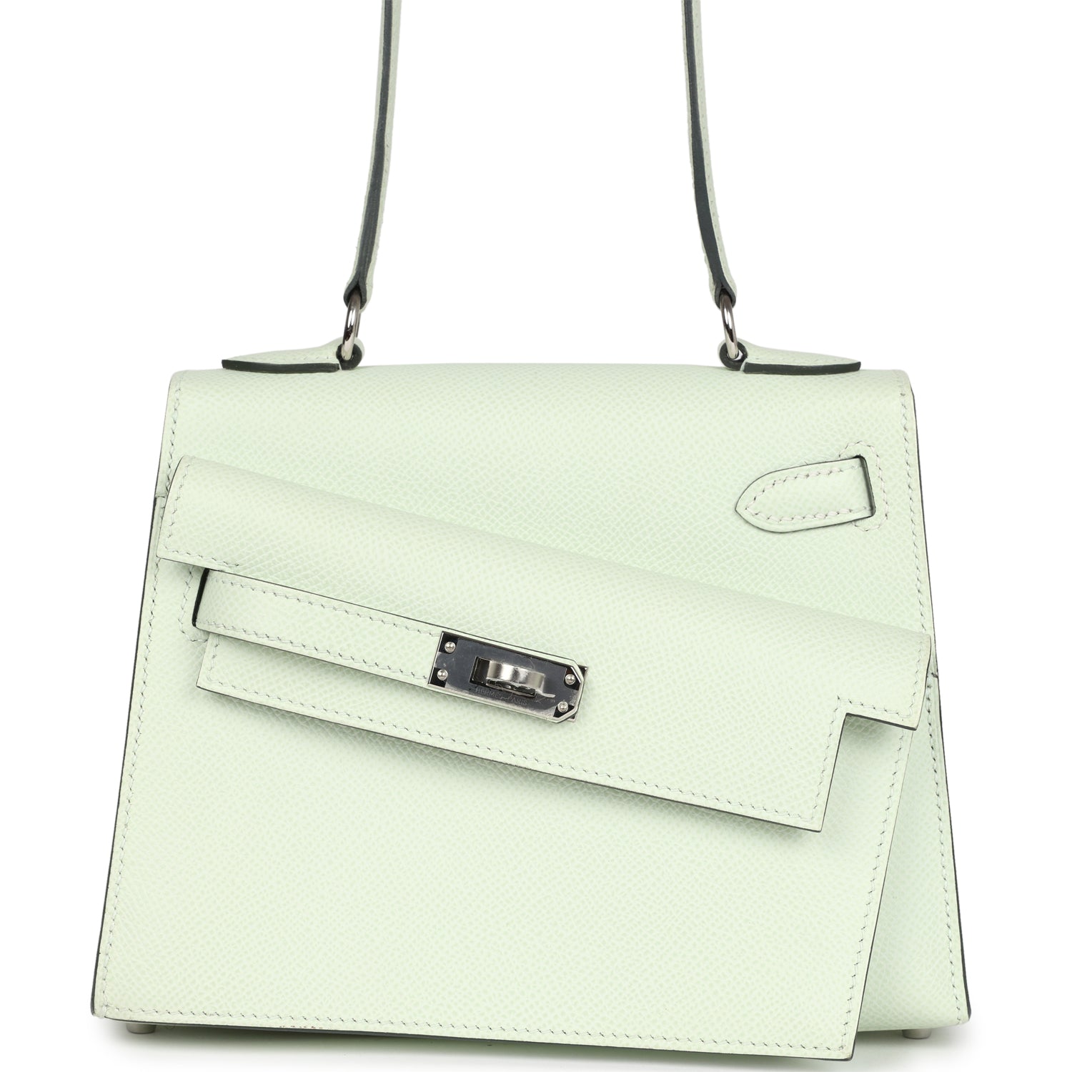 Hermes Kelly Sellier en Desordre 20 Vert Fizz Epsom Palladium Hardware