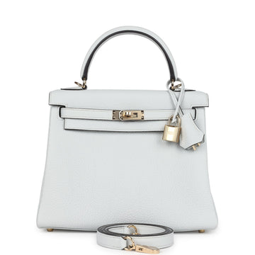 Hermes Kelly Retourne 25 Gris Platine Togo Permabrass Hardware