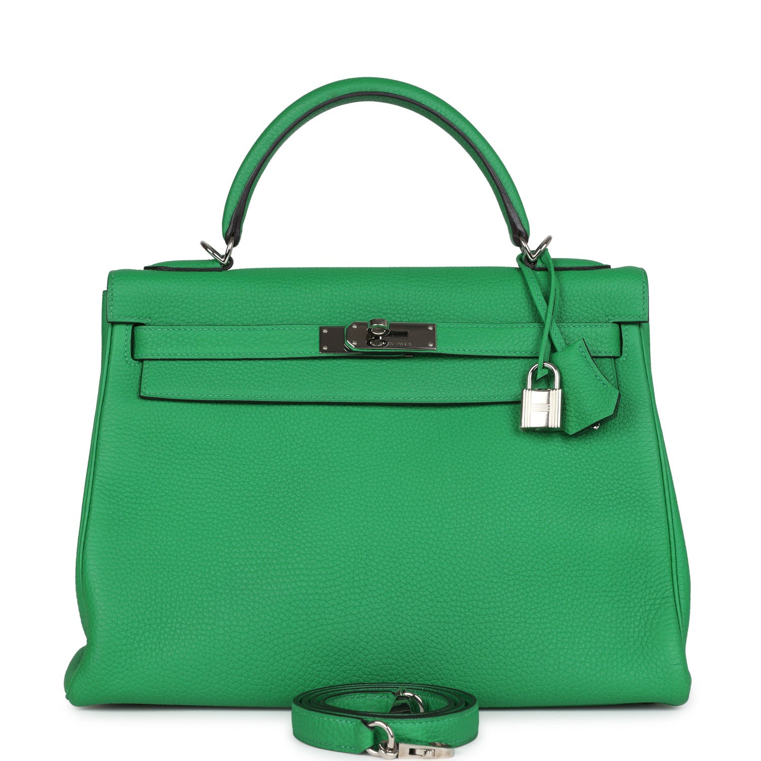 Hermes Kelly Retourne 32 Bambou Togo Palladium Hardware