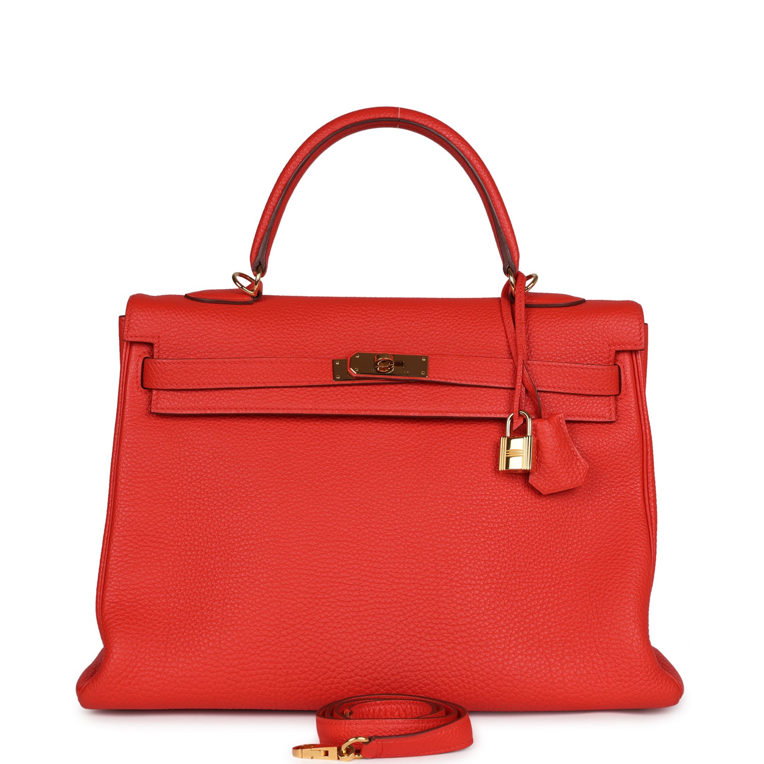 Hermes Kelly Retourne 35 Capucine Togo Gold Hardware