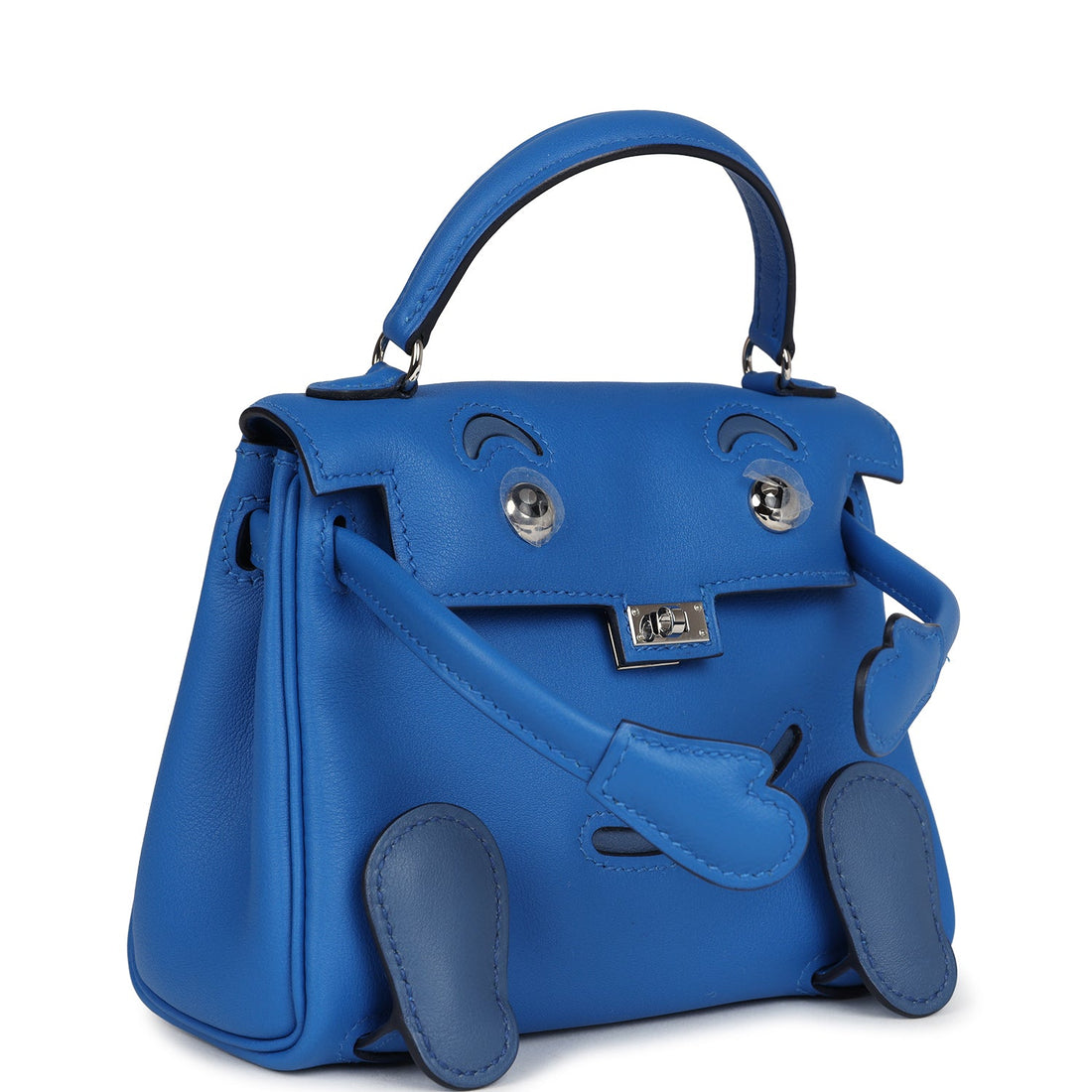 Hermes 'Quelle Idolle' Kelly Doll Bleu Zellige and Bleu Agate Swift Palladium Hardware