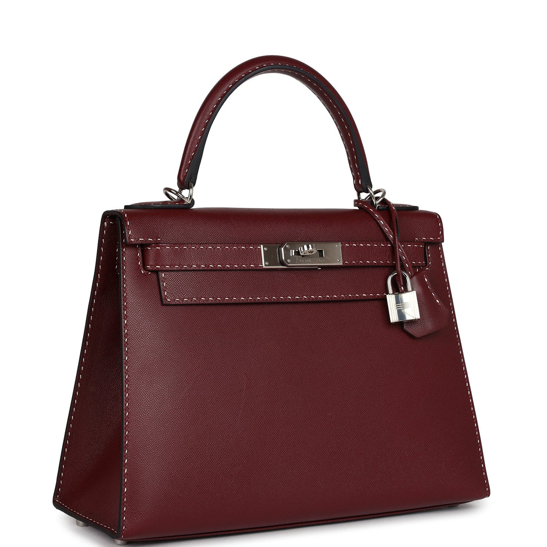 Hermes 'Miss You' Kelly Sellier 28 Rouge H Monsieur Palladium Hardware