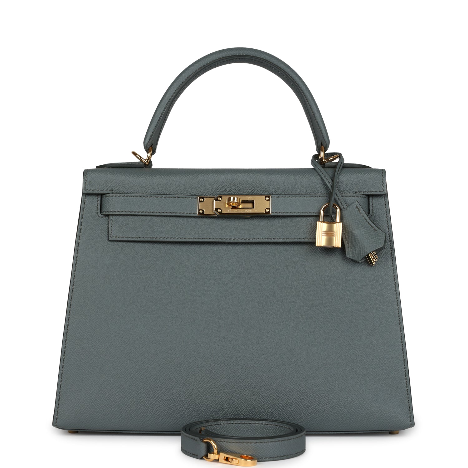 Hermes Kelly Sellier 28 Vert Amande Epsom Gold Hardware