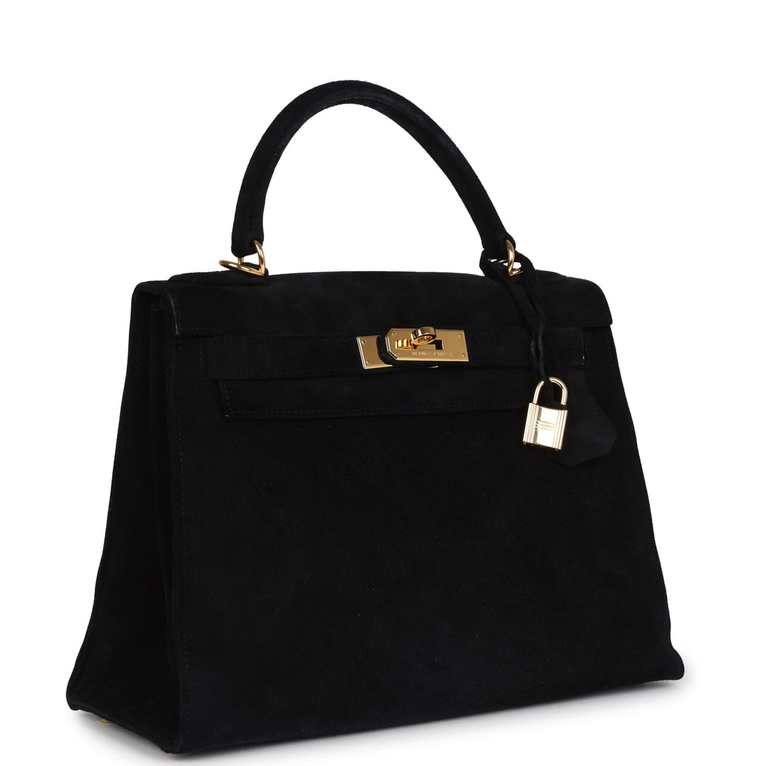 Hermes Kelly Sellier 28 Black Doblis Gold Hardware