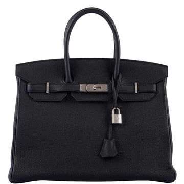 Hermes Birkin 35 Black Togo Palladium Hardware - 2020, Y