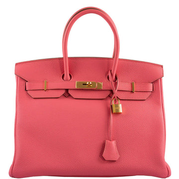 Hermes Birkin 35 Rose Lipstick Togo Gold Hardware - 2013, Q Square