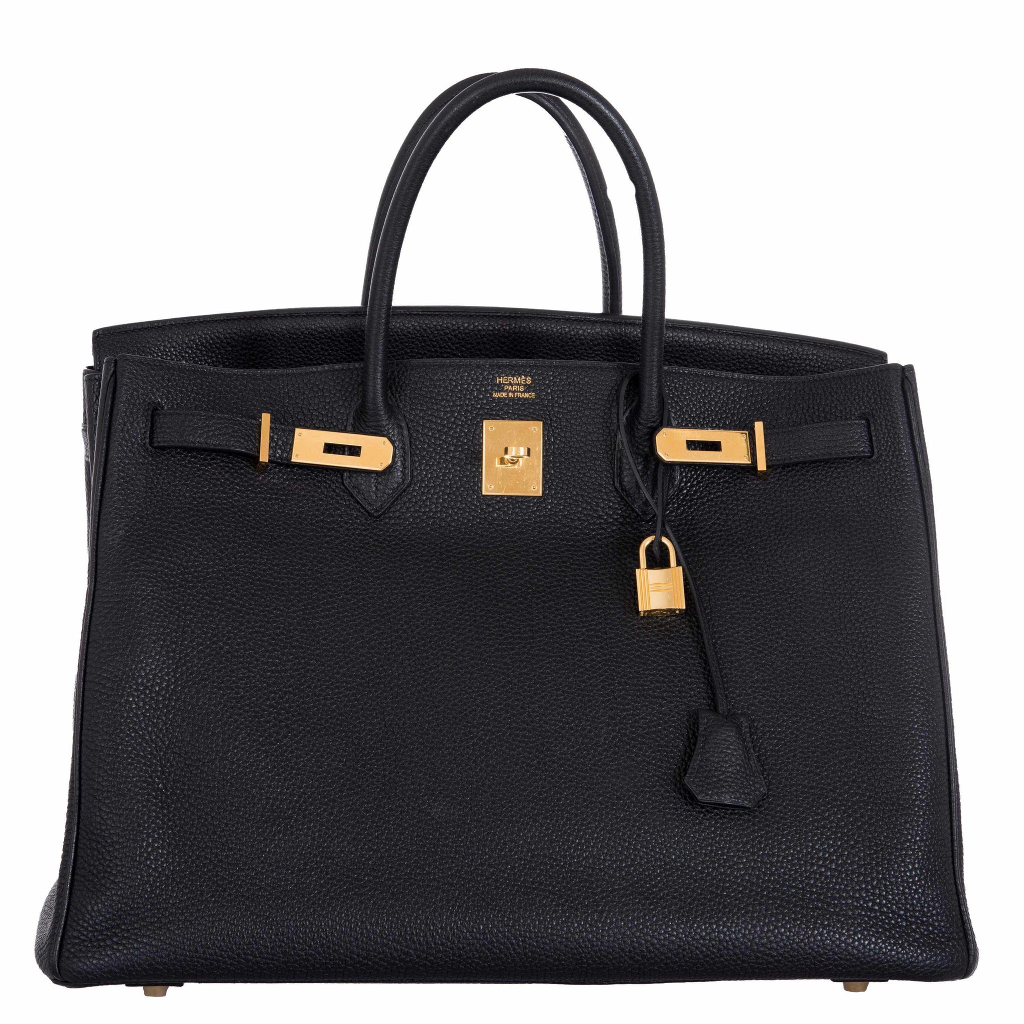 Hermes Birkin 40 Black Togo Gold Hardware - 2010, Square N