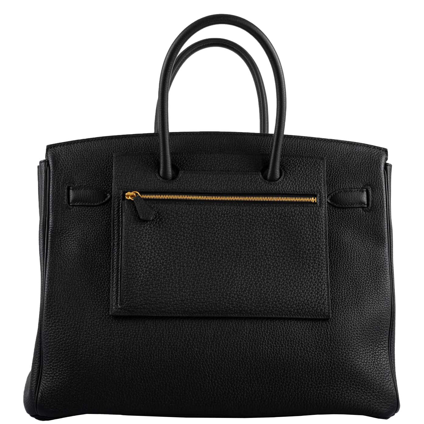 Hermes Birkin Pochette Backpocket Black Swift With Palladium Hardware - 2021, Z