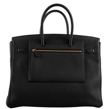 Hermes Birkin Pochette Backpocket Black Swift With Palladium Hardware - 2021, Z