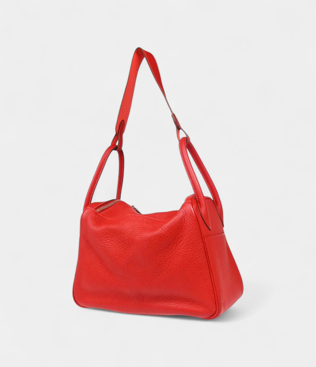 Hermès 2012 Clemence Lindy 30 Red Shoulder Bag