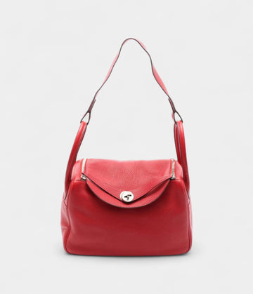 Hermès 2017 Lindy 30 Bright Red Shoulder Bag