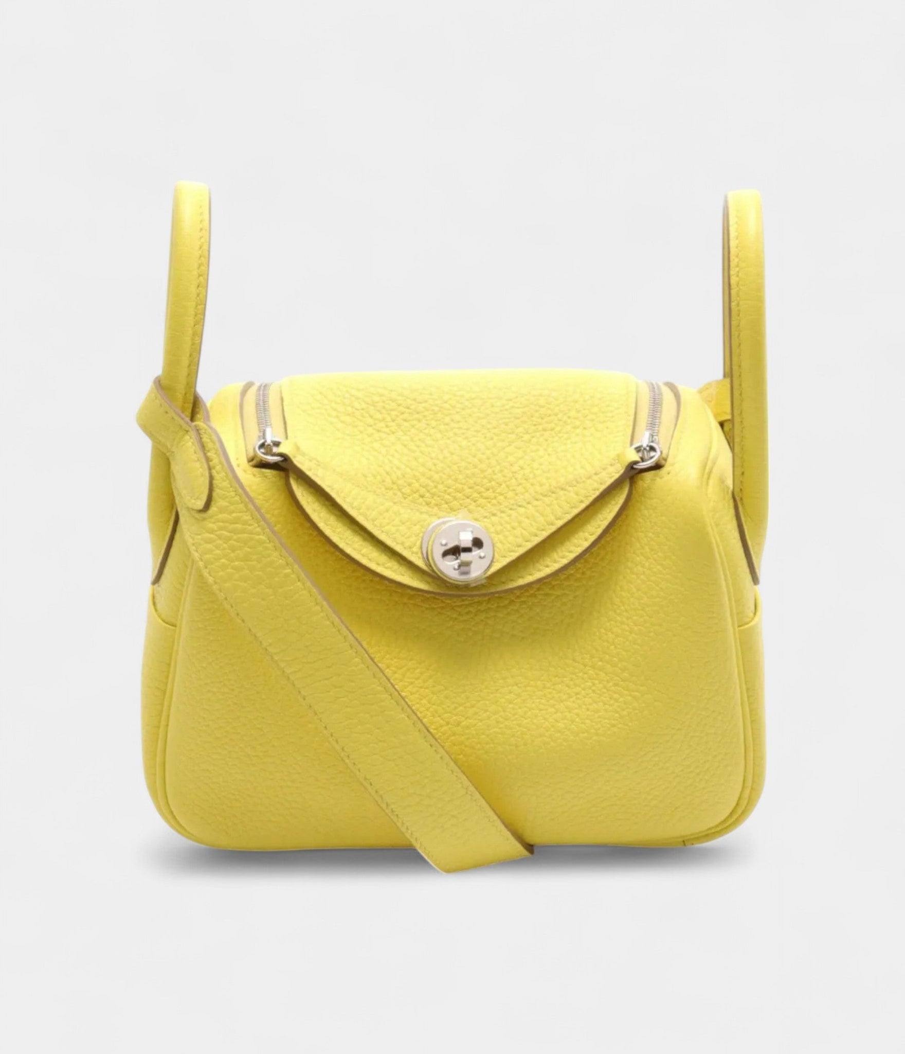 Hermès 2022 Mini Lindy Yellow Shoulder Bag