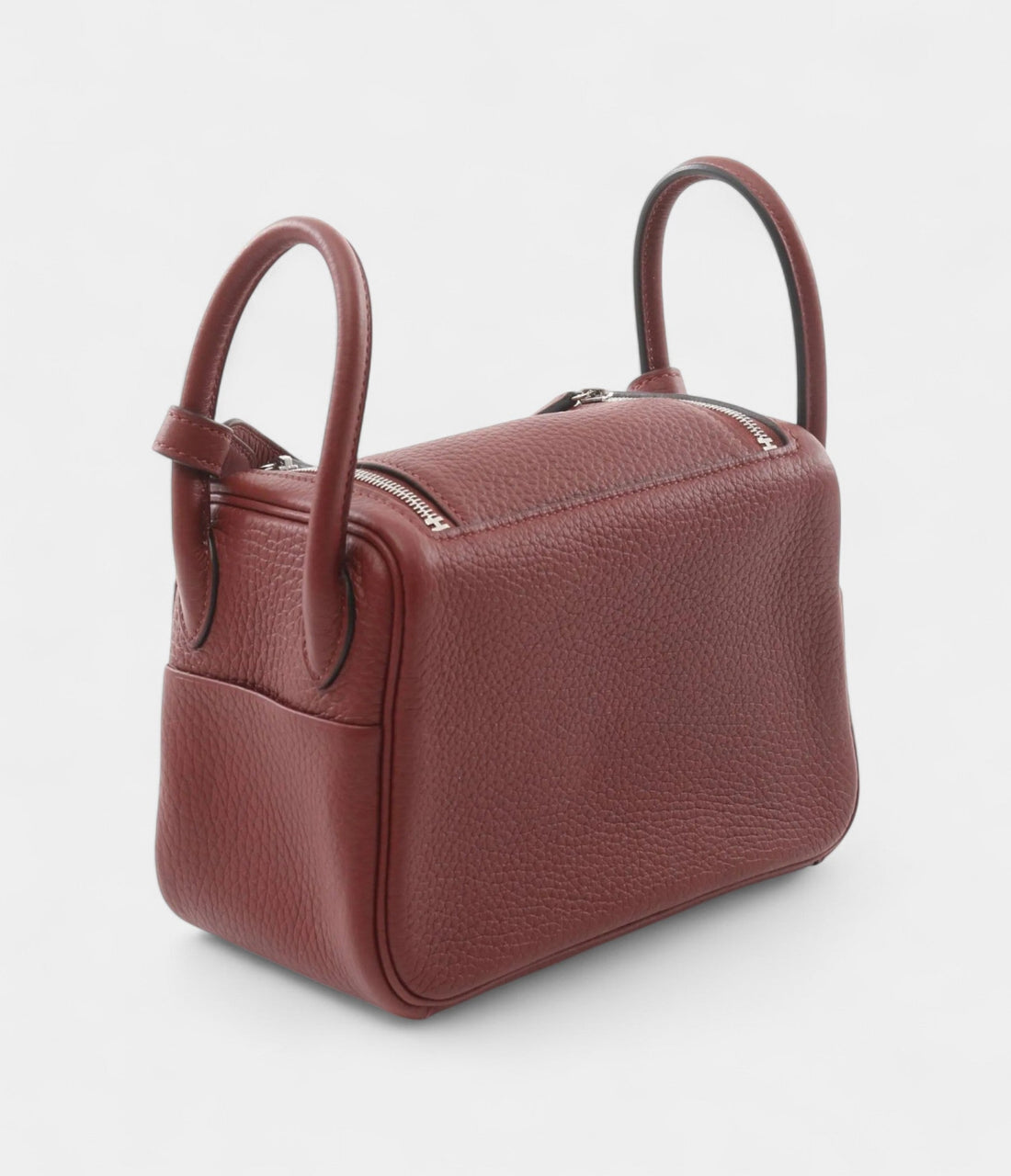 Hermès 2024 Mini Lindy 30 Bordeaux Red Shoulder Bag