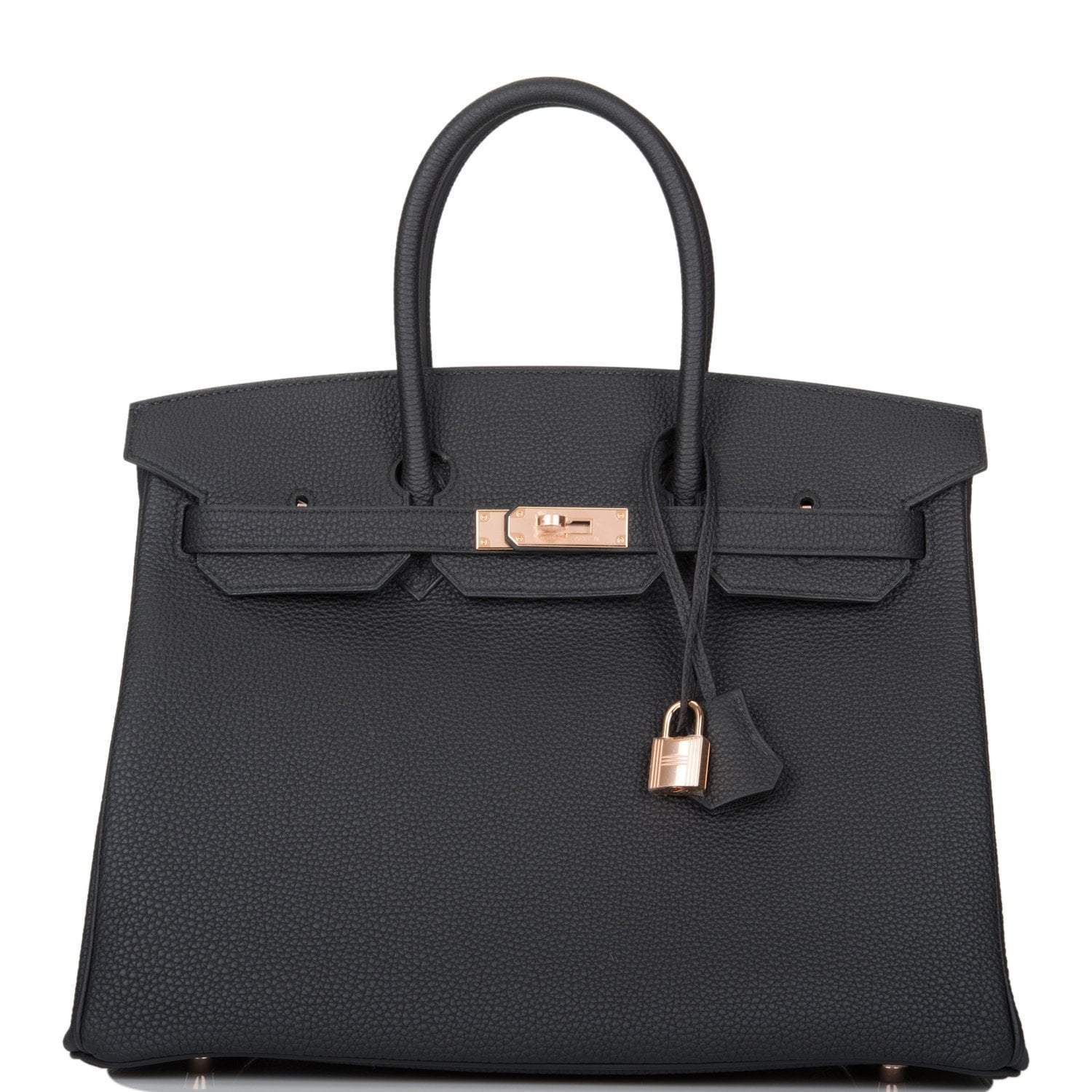 Hermes Birkin 35 Black Togo Rose Gold Hardware