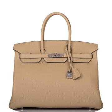 Hermes Birkin 35 Trench Clemence Palladium Hardware