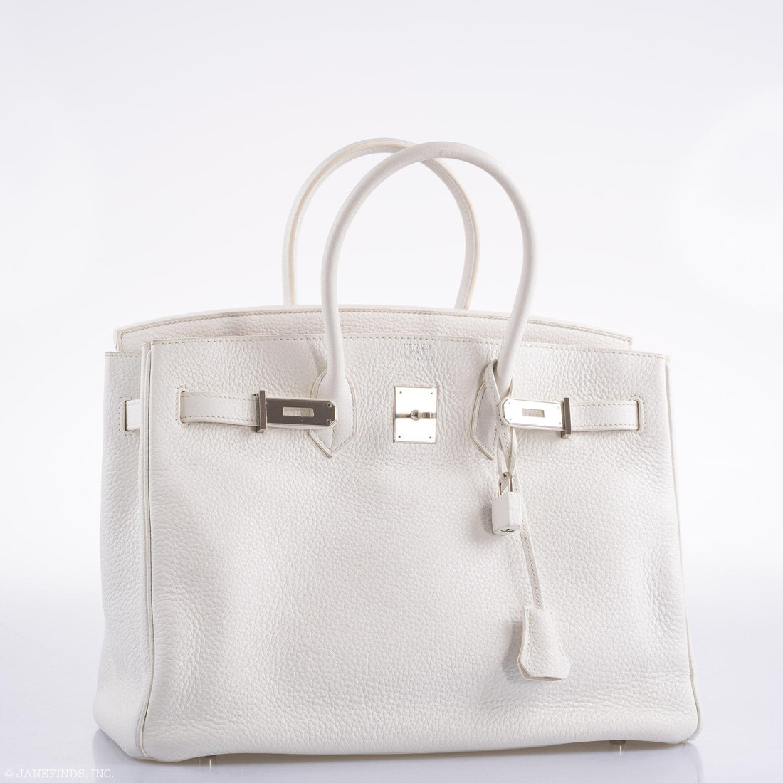 Hermes Birkin 35 White Clemence leather Palladium Hardware - N Square