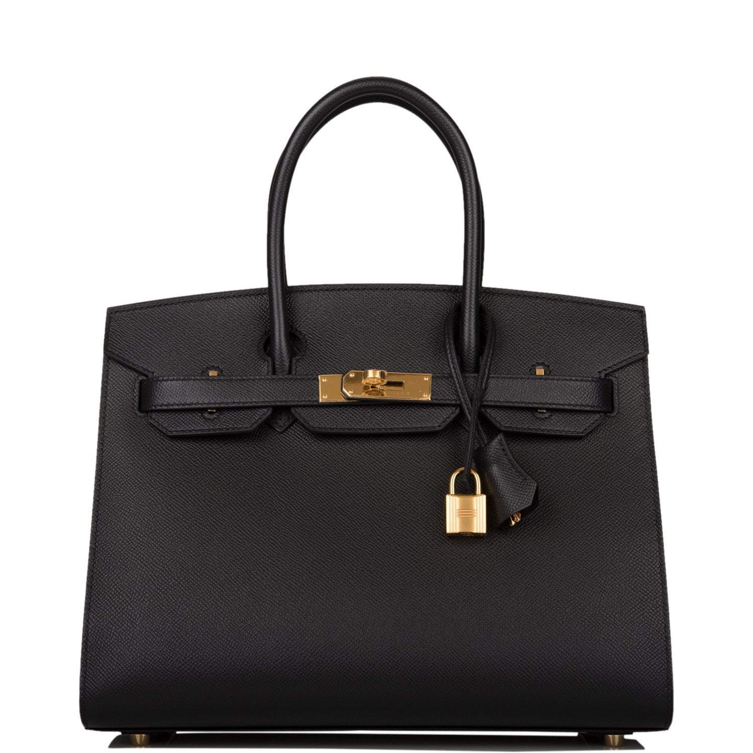 Hermes Birkin Sellier 30 Black Epsom Gold Hardware